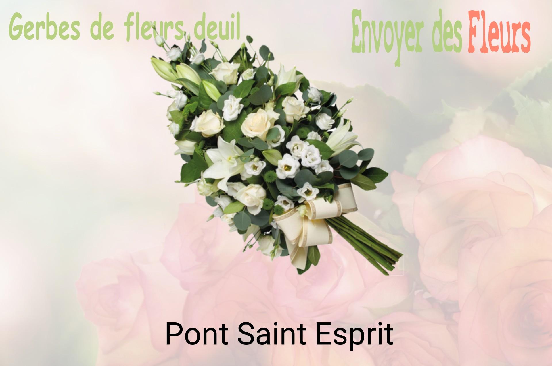 Gerbe de fleurs de deuil livrée à Pont-Saint-Esprit